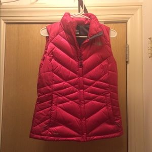 Pink puffer vest