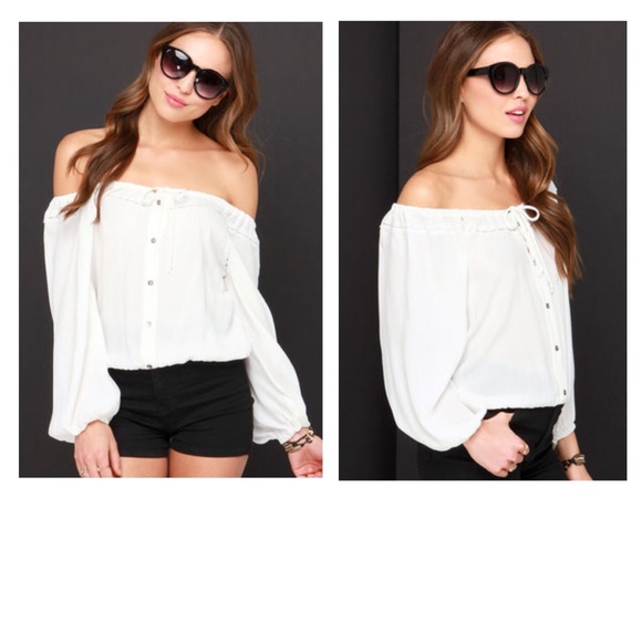 Never worn! White off the shoulder Blouse