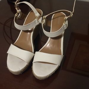 White Wedge Sandals