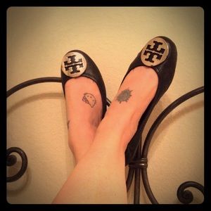 Tory Burch Black Flats