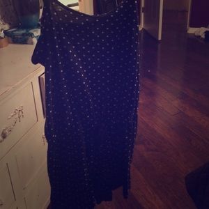 Cute Navy blue and white polkadot romper!