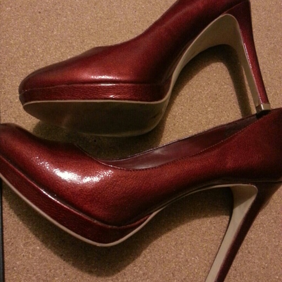 Red BCBGeneration Ruby Red Patent Pumps 7.5B