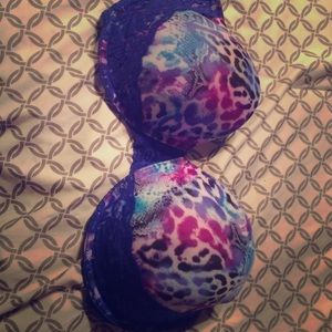 Cute blue bra/purple bra. PUSH UP SIZE: 38D