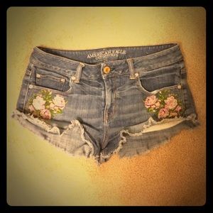 Short-short embroidered cut offs by American Eagle