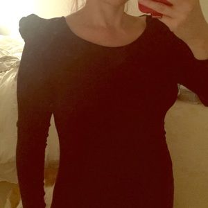 Black Puff Sleeve Top