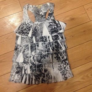 Black and white razor tank top