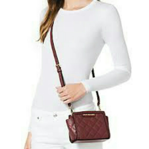 MICHAEL KORS MEDIUM SELMA QUILTED CLARET. - Picture 4 of 4