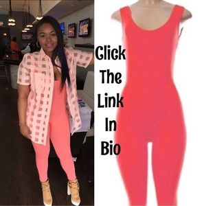 💞Salmon Jumpsuit plus size💞
