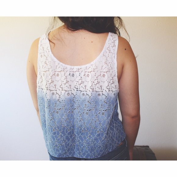 ombre eyelet tank top - Picture 2 of 4