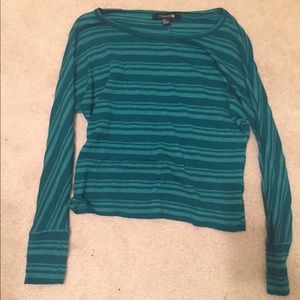 Blue striped top