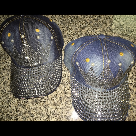 Bundle Temira Collection Bling'd denim crown cap - Picture 1 of 1