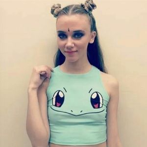 Blue Squirtle Crop Top