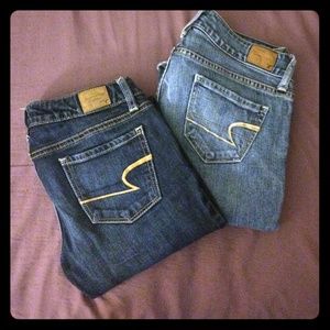 2 pairs of American Eagle Jeans