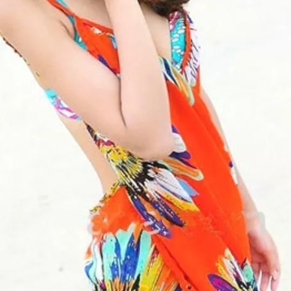 Women's Dress Floral Swim Cover Up/dress