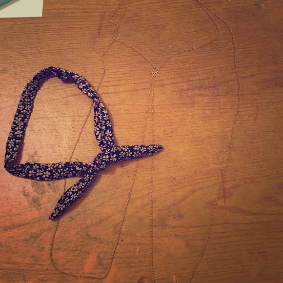 brandy Melville body chain and headband