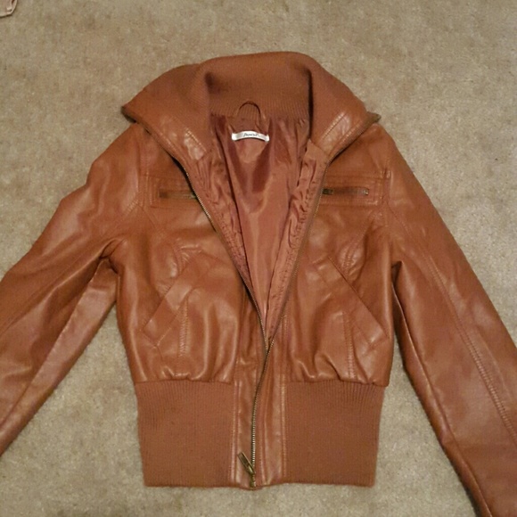 Jackets & Blazers - Brown leather jacket
