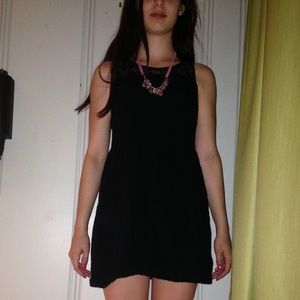 Monteau Black Lace Back Dress