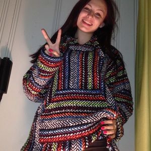 Multicolor Mexican Baja Hoodie