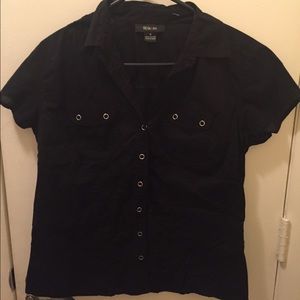 Black button down