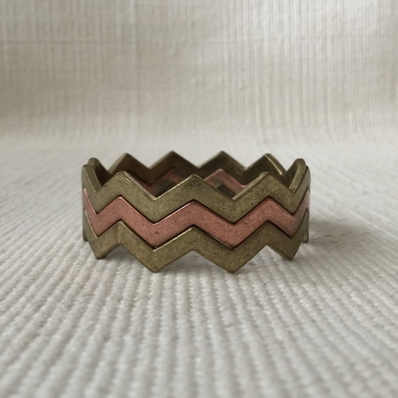 Triple Stacked Chevron Bracelet Set