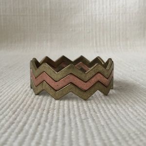 Triple Stacked Chevron Bracelet Set
