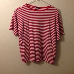Red and white striped shirt