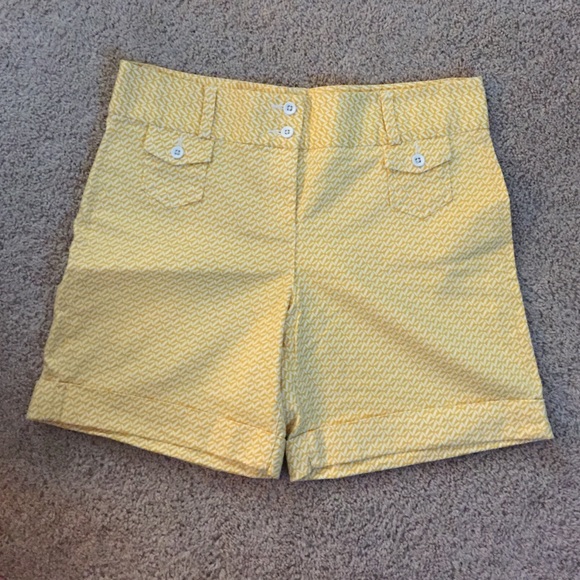 L.L. Bean Sunburst Yellow Bermuda style shorts