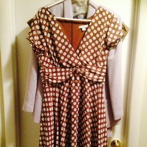 Polka dot swing dress