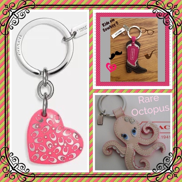 BUNDLED 3 coach keychains