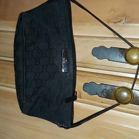 *Authentic Gucci Canvas Pouchette Handbag