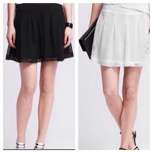 Bundle! Black size 10, White size 12 BR skirts.
