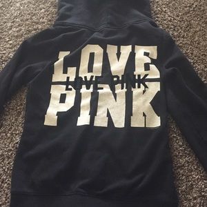 Victoria's Secret pink black hoodie