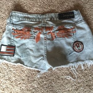Affliction cut off shorts