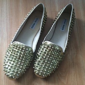 Steve Madden Gold Studlyy Loafers