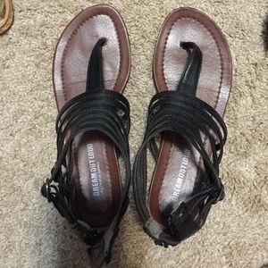 Black Gladiator sandals