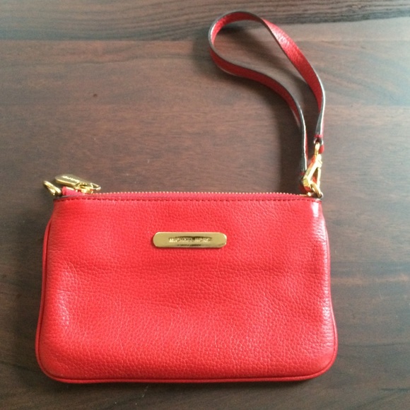 Michael Kors red wristlet