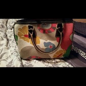 Floral fabric handbag