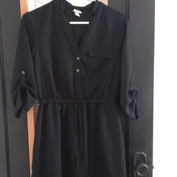 Black shirtdress