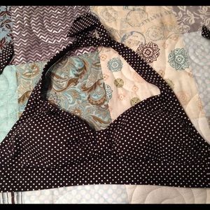 Lg, size 12, lands end, bikini halter top.Like new