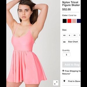 Nylon tricot figure skater dress