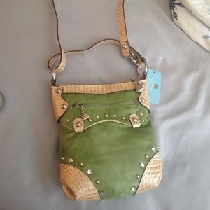 Green cross body bag