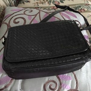 Black woven purse
