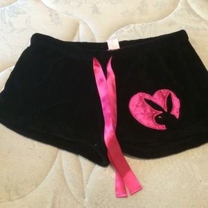 Playboy fuzzy shorts.