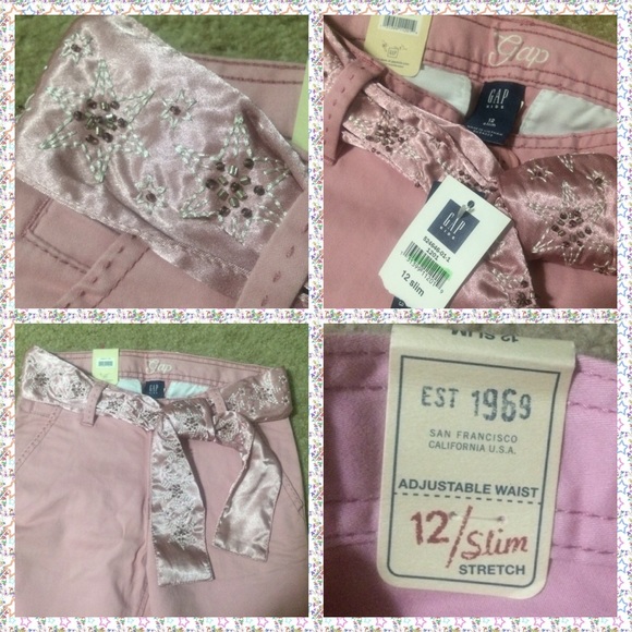 *Girls* Pink GAP Jeans w/ Belt - Picture 2 of 4