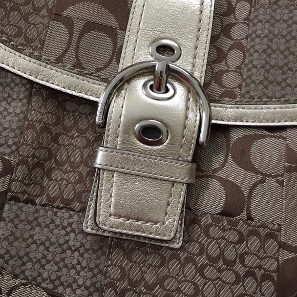 Brown and Gold Coach Purse - Picture 2 of 4