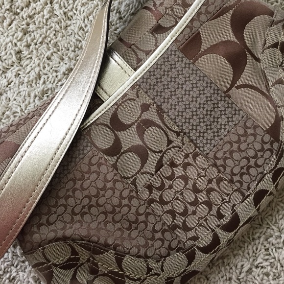 Brown and Gold Coach Purse - Picture 3 of 4