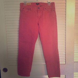 J. Crew factory toothpick orange cropped size 6/28