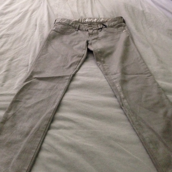 Express silver jeans