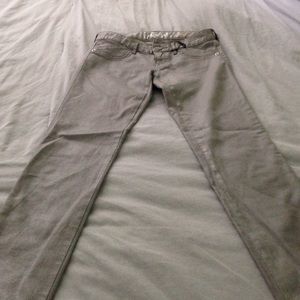 Express silver jeans