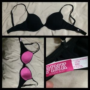 Victoria's Secret "Pink" black Demi bra